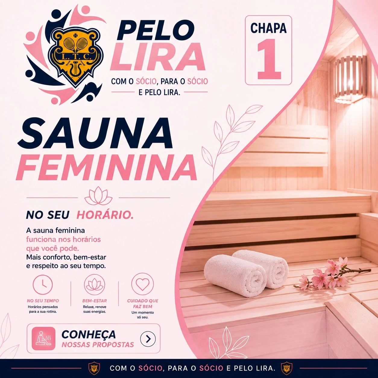 Sauna feminina — no seu tempo, bem-estar e cuidado que faz bem