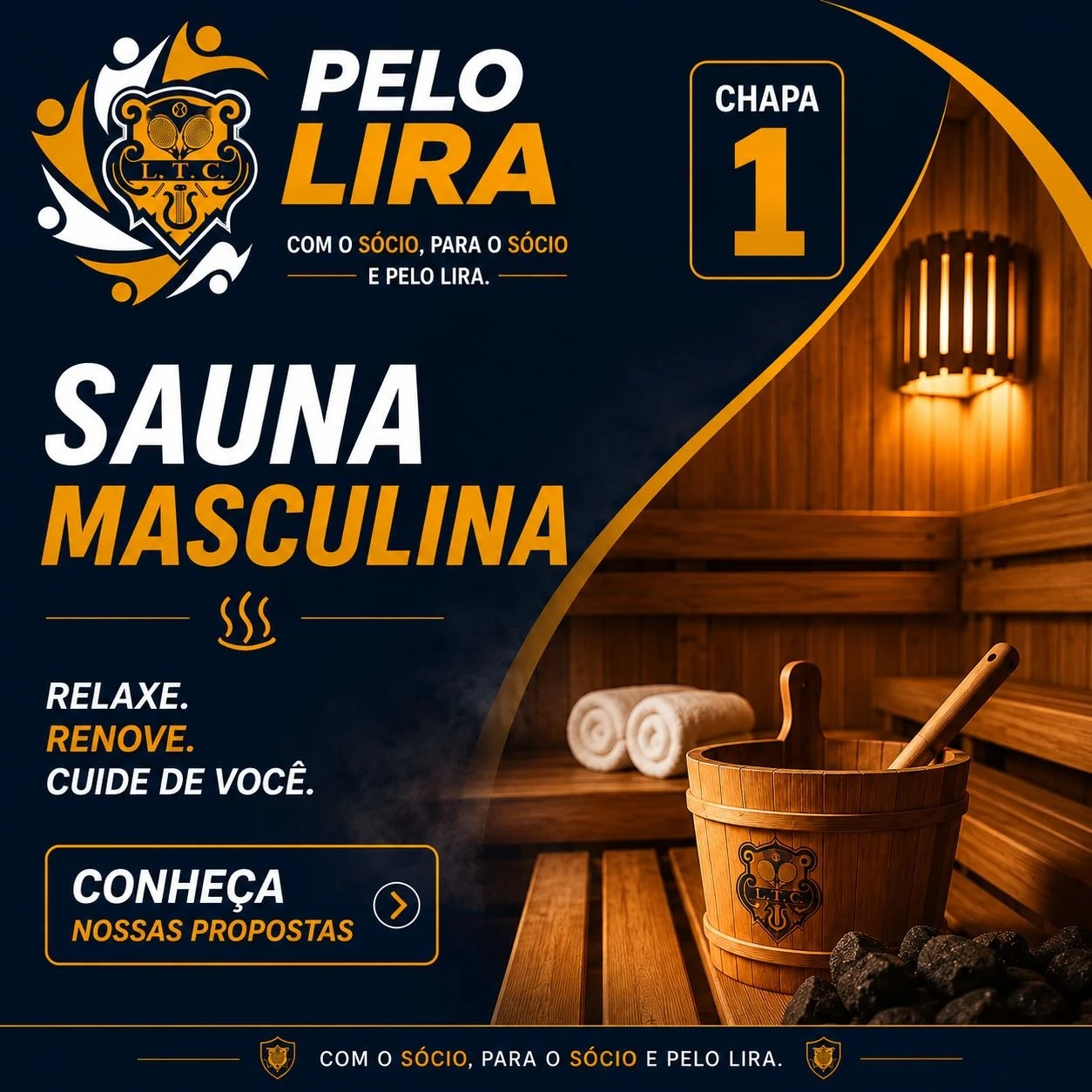 Sauna masculina — relaxe, renove, cuide de você
