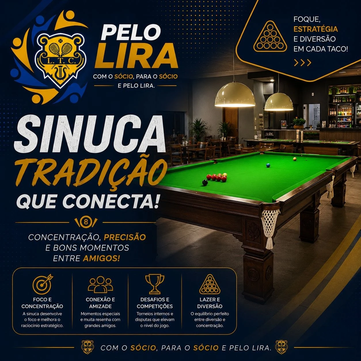 Sinuca no Lira Tênis Clube