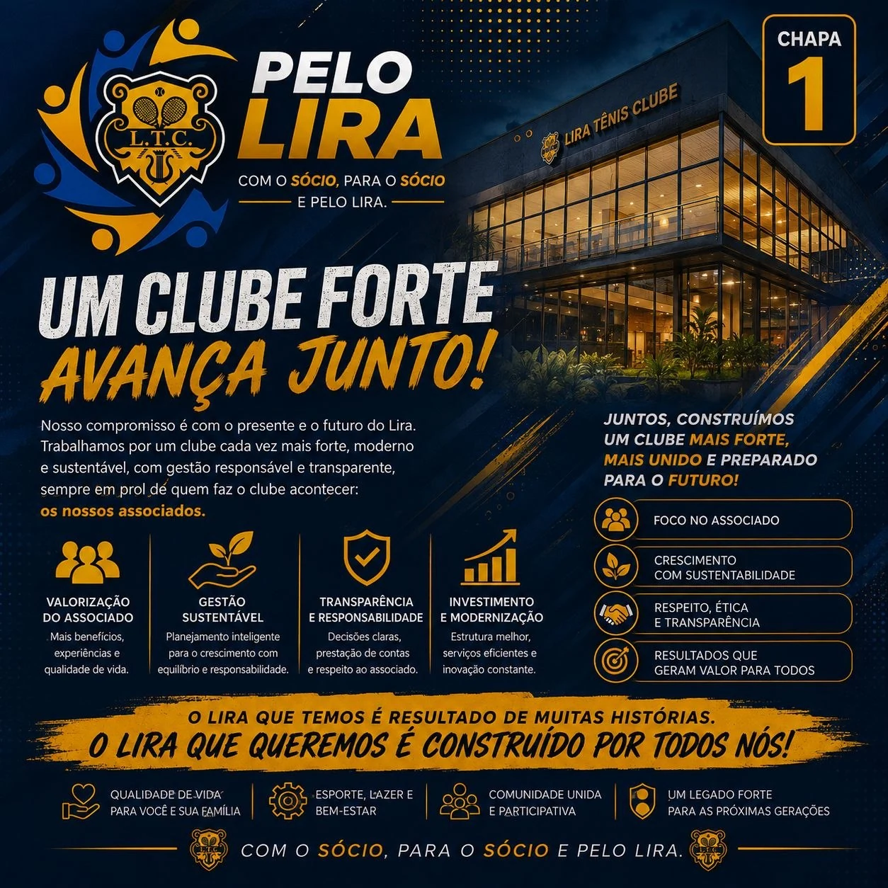 Propostas da Chapa 1 — Um clube forte avança junto